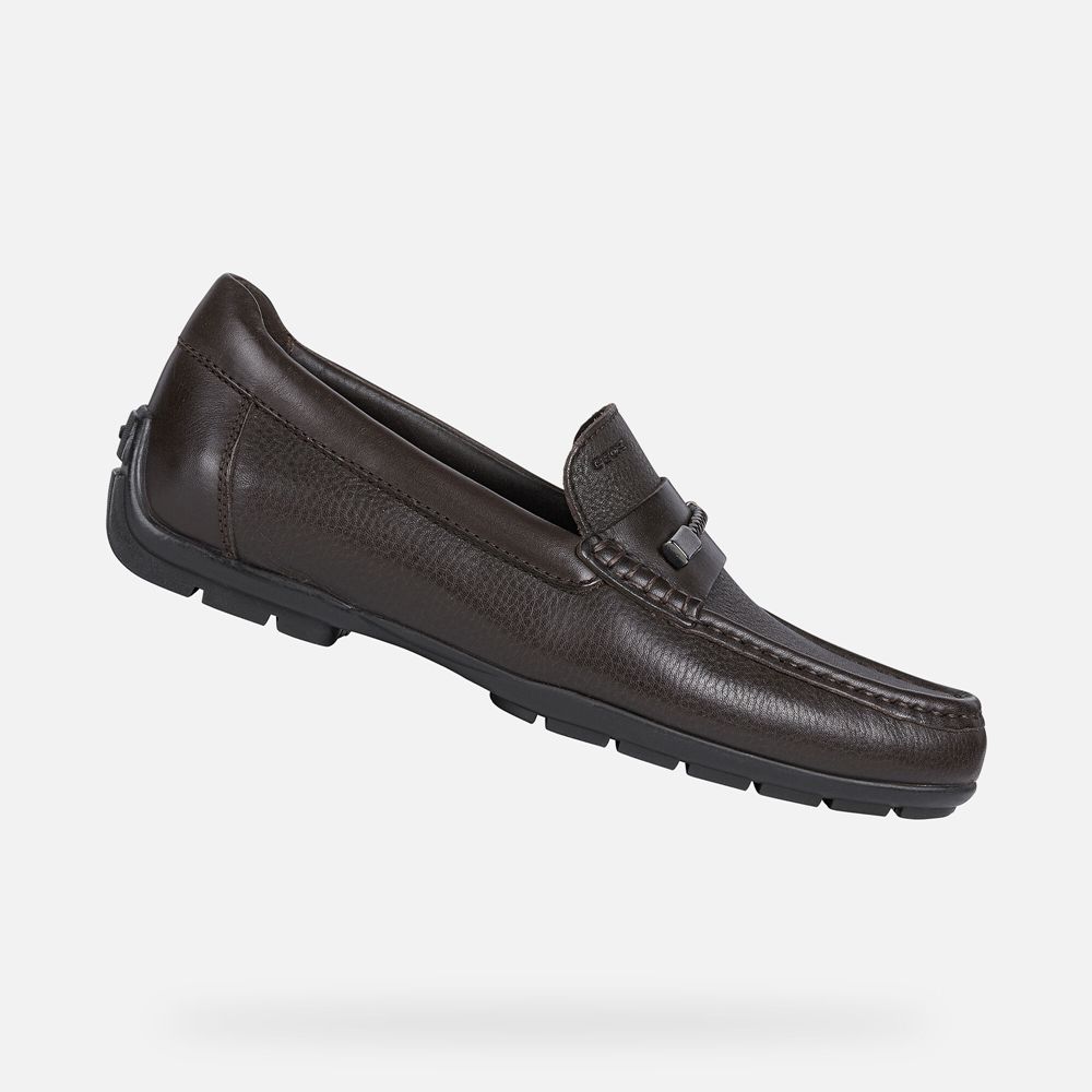 Geox Erkek Loafers Koyu Kahverengi - Moner W 2Fit - ILU-609341